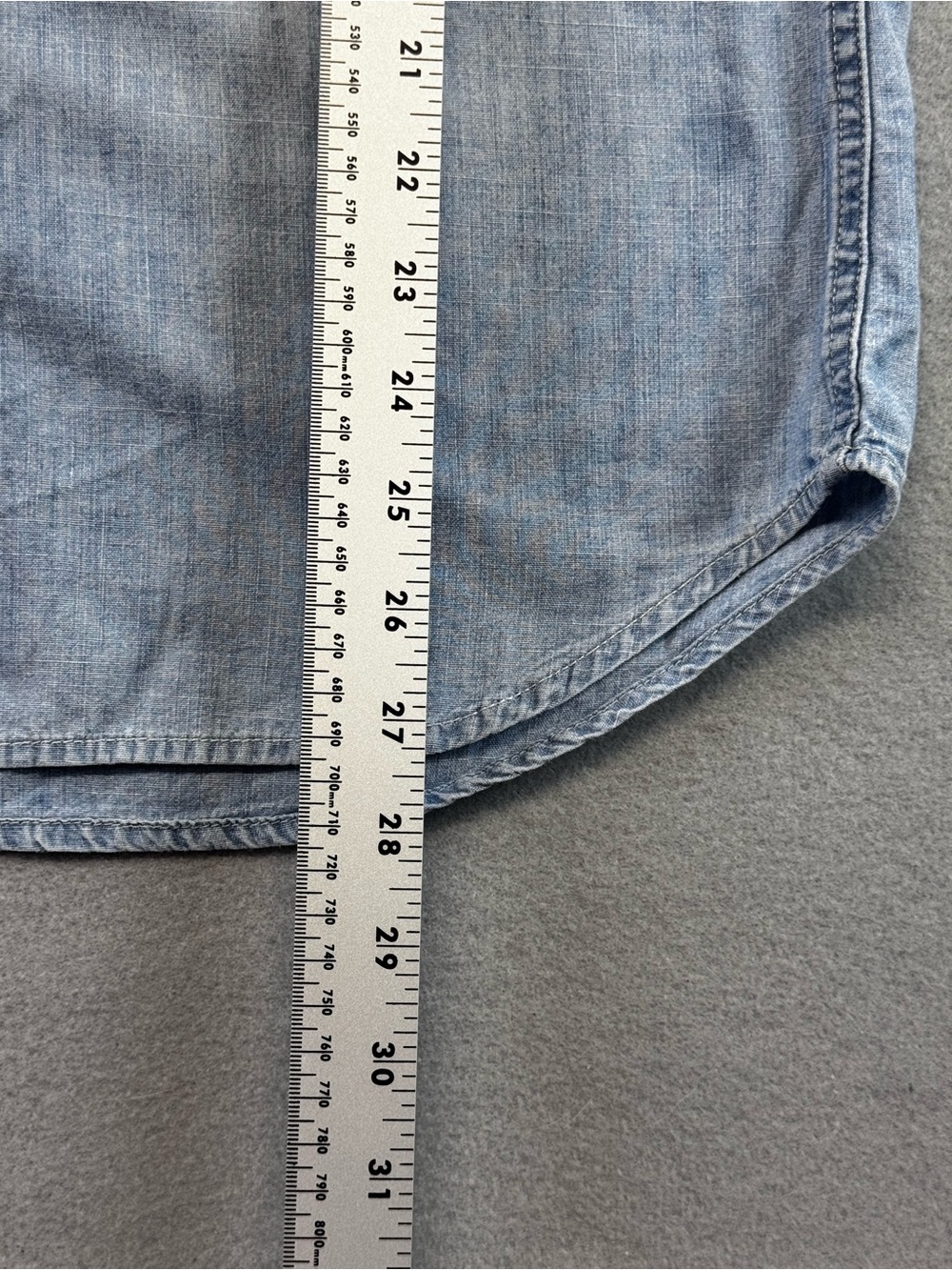 Women’s Lucky Brand Vintage Wash Short-Sleeve Denim Shirt - Light Blue - Picture 5 of 7